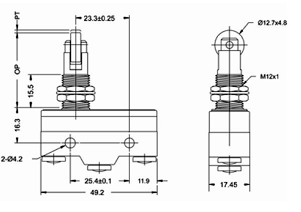 Wyłączniki krańcowe Z15-G1308 Wyłączniki krańcowe Z15G1318